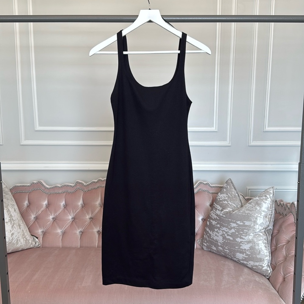 ZARA TRAFALUC TANK TOP BASIC BLACK DRESS SIZE M